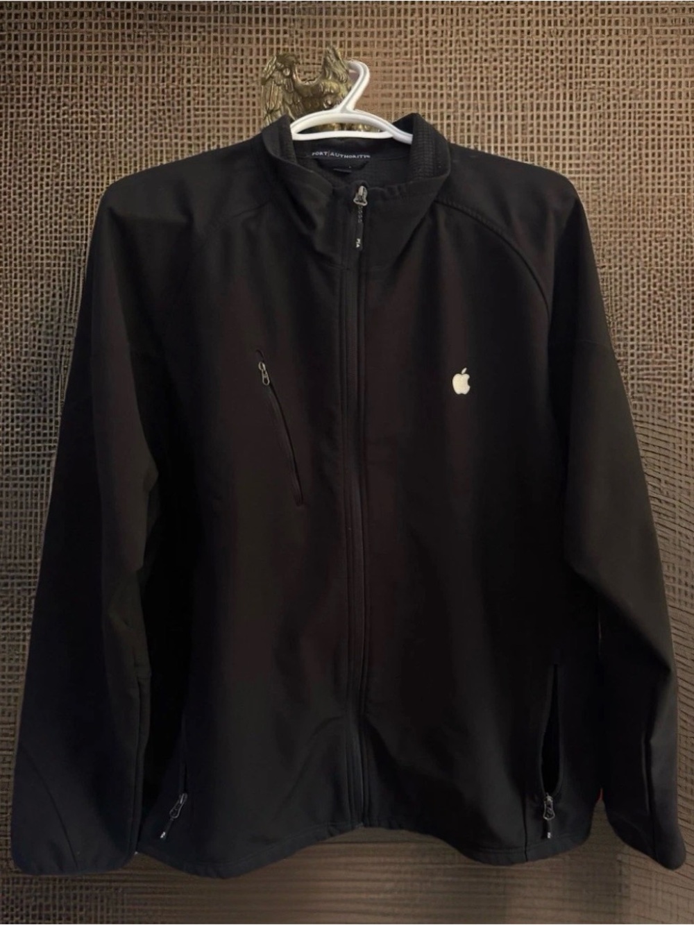Apple Employee Large Black Port Authority Soft Shell Jacket Full Zip Tech Corp